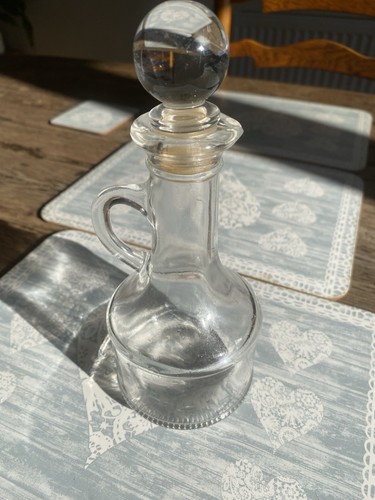 Vintage glass viniger olive - vintage, viniger/olive
