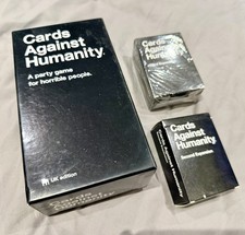 Cards Against Humanity UK Edition Card Game~ 2 Expansion Packs Party Game!
