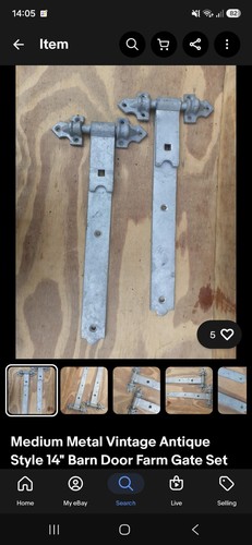 Vintage syle barn door hinges - barn,
