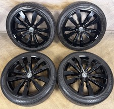 20'' GENUINE VW TIGUAN R LINE SUZUKA BLACK ALLOY WHEELS TYRES ALLOYS 5NA601025G