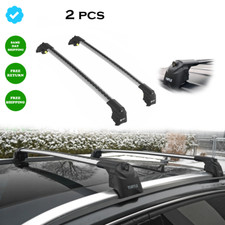 For Audi A4 Avant (B9) 2016-2023 Roof Racks Cross Bars Silver Flush Rails 2pcs