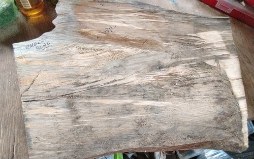 Cherry wood log slab offcut - cherry,