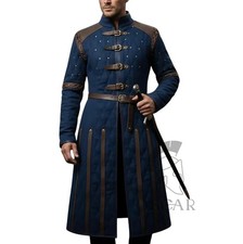 Medieval Long Gambeson Navy
