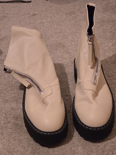 Chunky zip front boots - h&m,