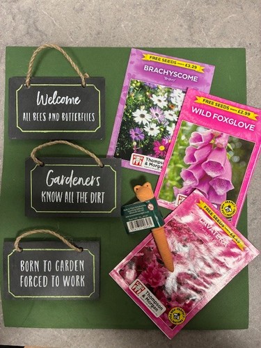 Garden signs mini grey - 3, slate
