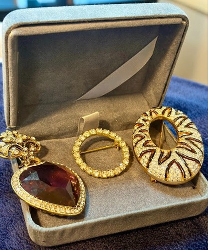 Vintage statement brooch - vintage,
