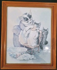 Framed Beatrix Potter Cat