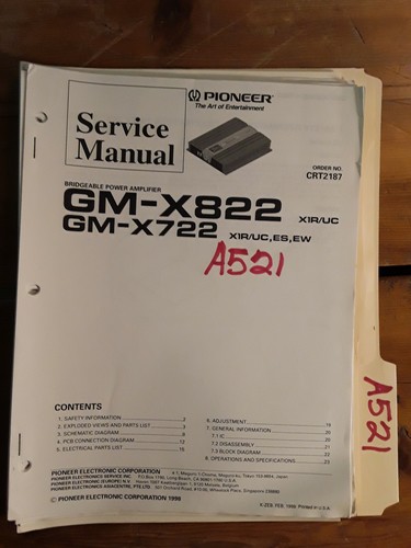 Pioneer x822 x722 - pioneer, gm-x822