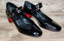 Christian Louboutin Miss Jane 55mm Patent Calf Black Pumps Heels Shoes 34 EU