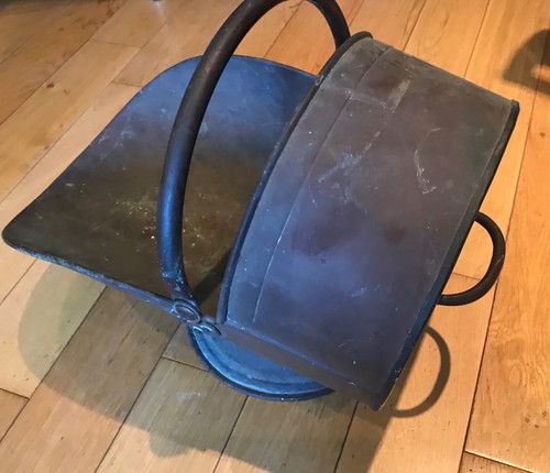 Antique copper coal scuttle - antique,