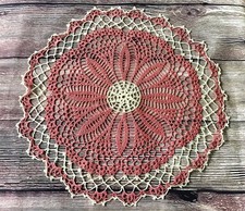 Vintage hand crocheted blush