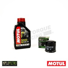 Motul 5000 10W40 4 Stroke Engine Oil and Filter for Suzuki GS125 ES 1982-2000