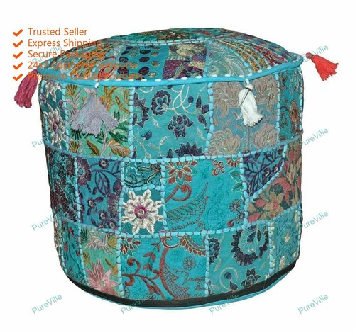 Hippie gypsy pouf ottoman - hippie,