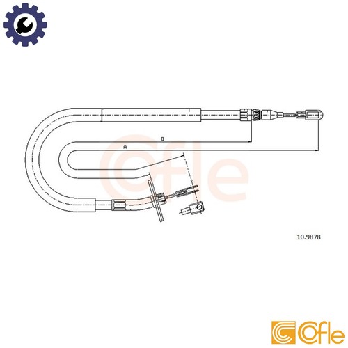 Cable pull parking brake - cable,