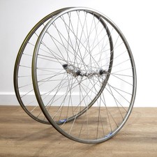 Vintage 1980s 700c Road Bike Wheelset Shimano 600 Tricolour Ultegra, UG, Rigida 