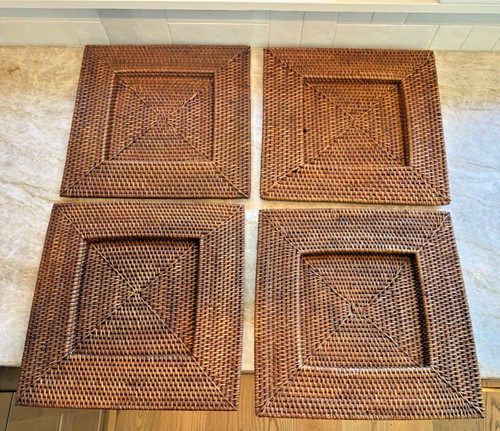 Set wicker rattan square - 4,