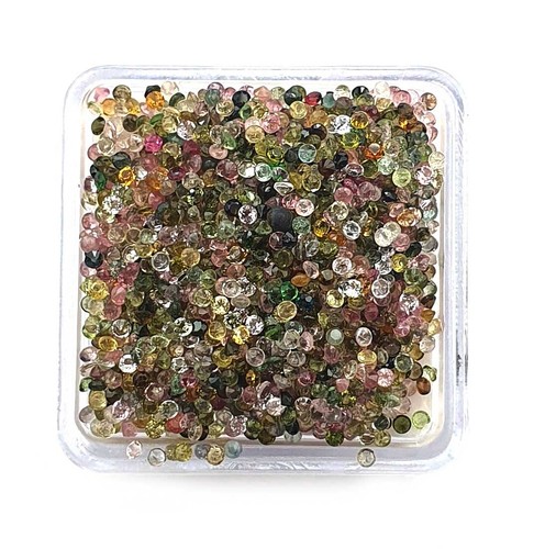 Natural multi tourmaline round - natural,