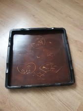 Antique Brown Wooden Tray - Creative Design - Small Size - Tea Set-cocktail tray