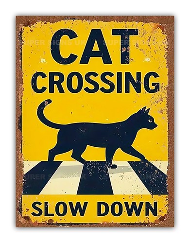 Cat crossing slow - slow, down