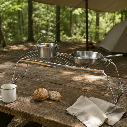 Camping cooker stand - cooker, legs