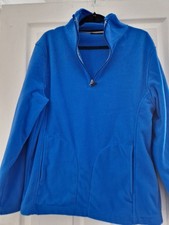 Mens Cederwood State Blue Zip Neck Fleece Jumper Size Large