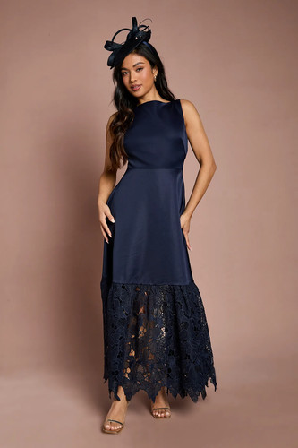 Coast navy fit flare - fit, dress