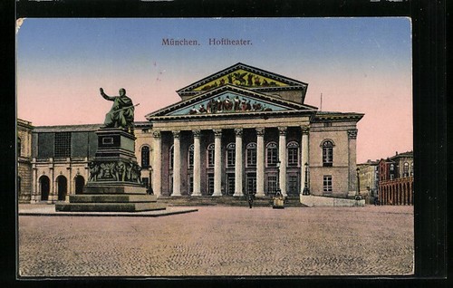 Postcard munich monument - of, munich,