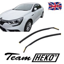 Heko Wind Deflectors For Renault Megane Mk4 Saloon 2016-Up Tinted
