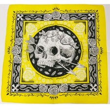 Yellow Skull Bandana Scarf