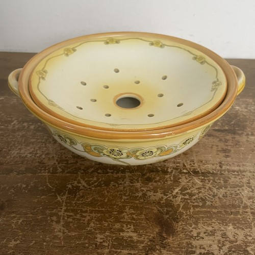 Vintage pottery colander - pottery,