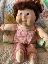 Vintage Cabbage Patch Kids Doll girl Growing Hair TLC Auburn Hair Crooked Smile