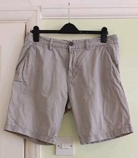 SIZE 34W MENS NEXT GREY CHINO SHORTS HOLIDAY