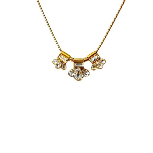 Fossil gold crystal - gold, pendant