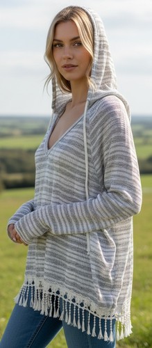 Women hooded crochet - women’s,