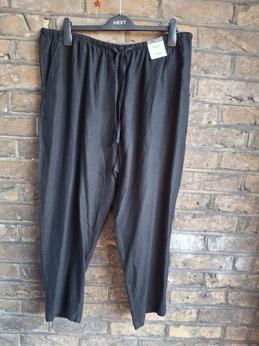 New ladies black linen - new, m&s