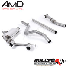 Renault Megane R26 R26R F1 Milltek Sport Cat Back exhaust system ROUND TIPS