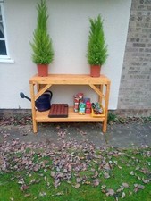 Heavy Duty 4ft (120cm) Greenhouse Potting Bench staging - Handcrafted in Suffolk