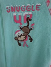 Girls Aqua SNUGGLE UP sleepsuit pyjamas babygrow Age 7-8