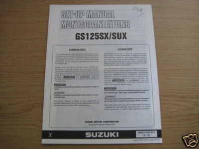 Montageanleitung suzuki 125 - gs,