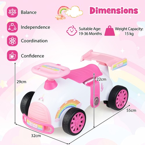 Sit scoot ride toy car - ride, music