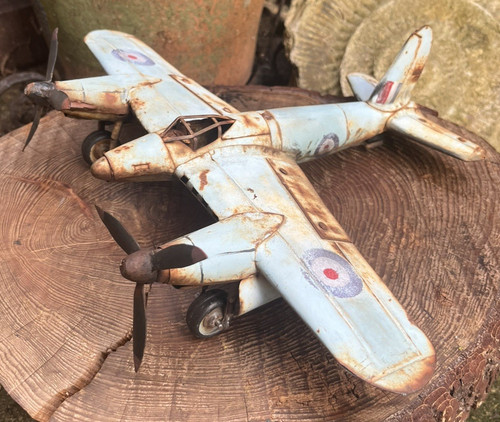 Vintage tin aeroplane model - tin,