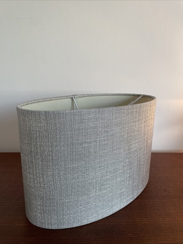 Silver grey oval linen - silver, type