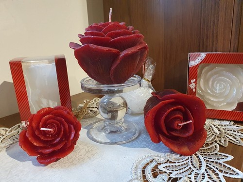 Beautiful candles roses with - beautiful,