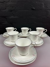 6 x Royal Doulton Carnation H5084 Tea Trios Cups Saucers Plates 6 Sets Available