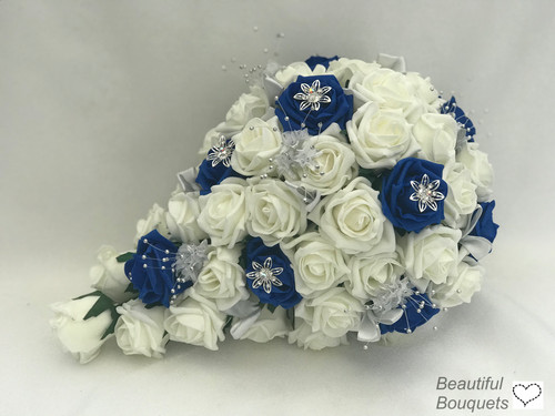 Royal blue wedding bouquets - royal, blue,wedding