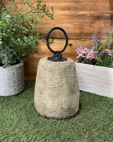 Stone garden rustic door stop - garden,