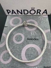 New Genuine Moments Pandora Rose in Bloom Chain Bracelet S925 Silver Size 20cm