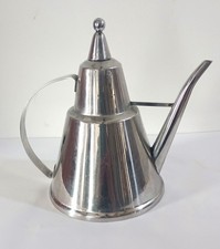 Vintage Stainless Steel Olive Oil Can Pourer Dispenser Dining VGC