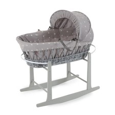 4Baby Padded Grey Wicker Moses