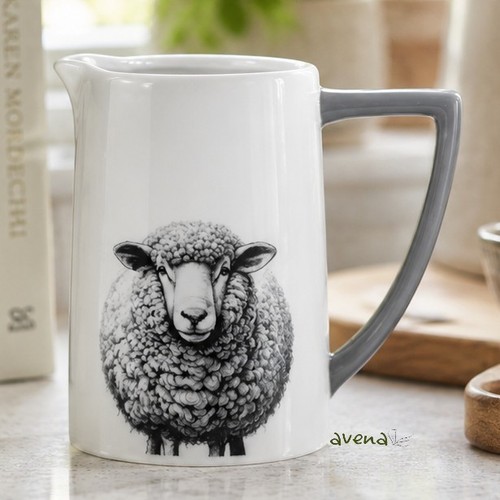 Sheep jug ceramic countryside - ceramic,